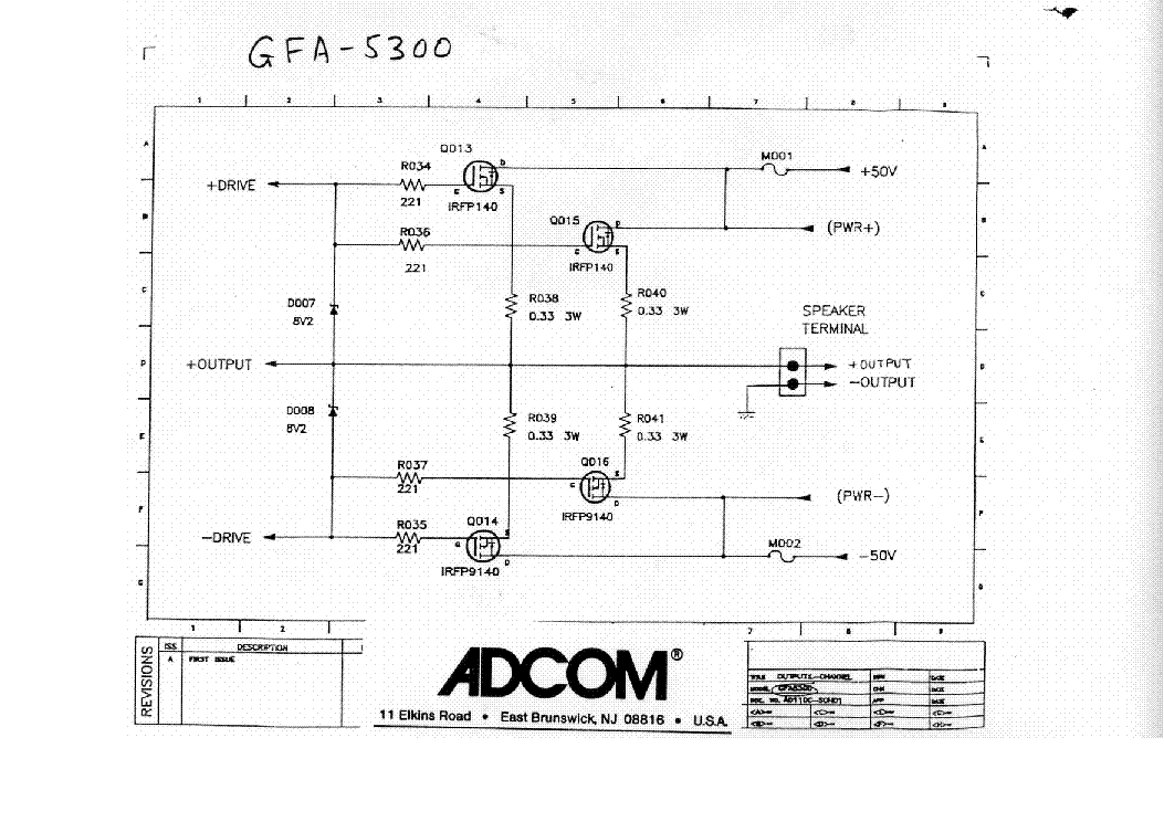 Adcom gfa 555 schematic